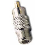 Adaptor: F Type Female to RCA Male, Long Version - We-Supply