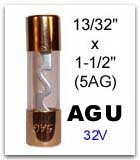AGU 30A Fast Acting Fuse, 2 Pack