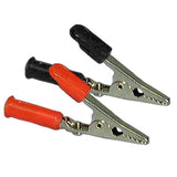 Alligator Clips with Screw Insulated Handle, Red and Black - We-Supply