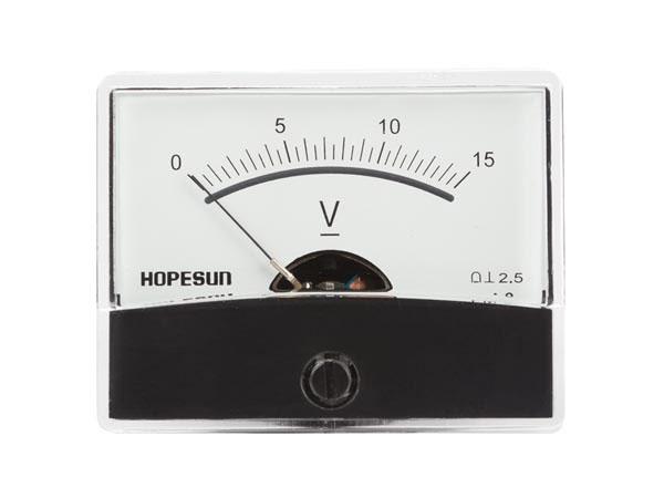 Analog Panel Meter: Voltmeter: 15V DC - We-Supply