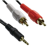 Audio Adapter Cable, 3.5mm Stereo to RCA, 3ft