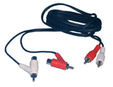 Audio Cable, 2 RCA Male to 2 RCA Piggyback Connectors, 6 ft