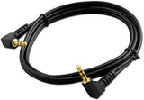 Audio Cable: 3.5mm Male to Right Angle Male Stereo, 18" - We-Supply