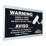 Audio & Video Surveillance CCTV Security Sign, Lighted