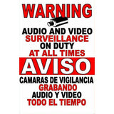Audio & Video Surveillance CCTV Security Sign, Plastic