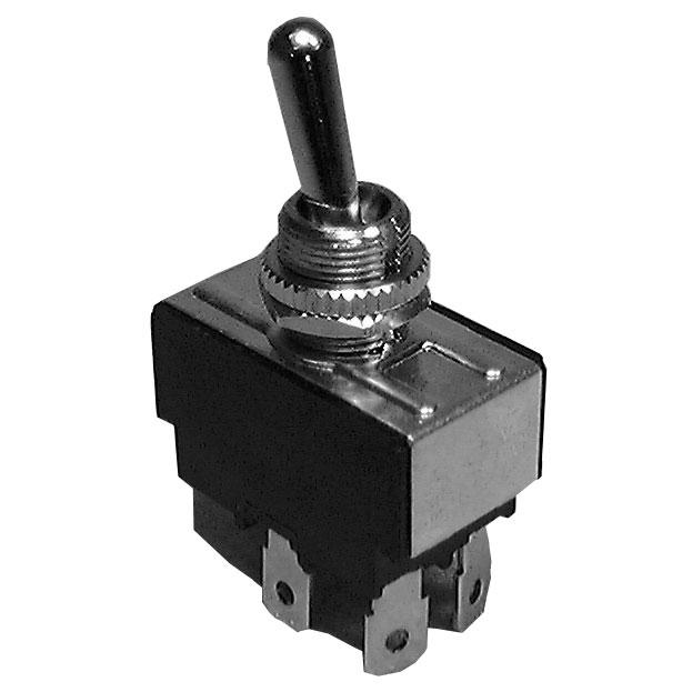 Bat Handle Toggle Switch (On)/Off/(On) DPST 20A-125V .250" Quick Connect - We-Supply