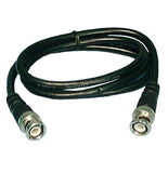 Black RG59 3' Video Cable w/ Molded BNC Type Connectors
