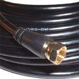 Black RG59 CATV 1' Cable w/ Molded F Type Connectors - We-Supply