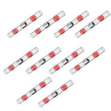 Butt Connectors, Solder Ring Style, Red, 22-18AWG, 10pcs - We-Supply
