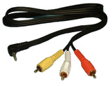 Camcorder Audio/Video Cable 4c 3.5mm Plug to 3 RCA, 3ft - We-Supply