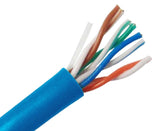 Cat5e CM Cable, 4 pair Solid UTP, Blue