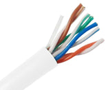 Cat5e CM Cable, 4 pair Solid UTP, White