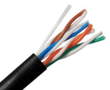 Cat5e Outdoor Cable, 4 pair Solid UTP, Black