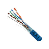Cat5e Plenum Cable, 4 pair Solid STP, Blue