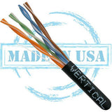 Cat.5e Plenum Cable, 4 pair Solid UTP, Black - We-Supply