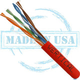 Cat.5e Plenum Cable, 4 pair Solid UTP, Red - We-Supply