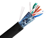 Cat5e Riser Cable, 4 pair Solid STP, Black