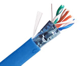 Cat5e Riser Cable, 4 pair Solid STP, Blue