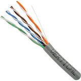 Cat5e Riser Cable, 4 pair Solid UTP, Gray