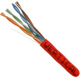 Cat5e Riser Cable, 4 pair Solid UTP, Red