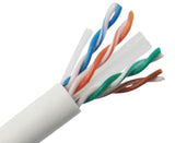 Cat.6 CM Cable, 4 pair Solid UTP, White - We-Supply