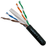 Cat6 Outdoor Cable, 4 pair Solid UTP, Black