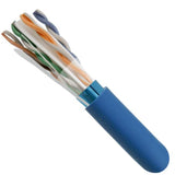 Cat.6 Plenum Cable, 4 pair Solid STP, Blue - We-Supply