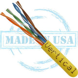 Cat.6 Plenum Cable, 4 pair Solid UTP, Yellow - We-Supply