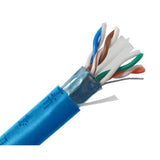 Cat.6 Riser Cable, 4 pair Solid STP, Blue - We-Supply