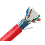 Cat.6 Riser Cable, 4 pair Solid STP, Red - We-Supply