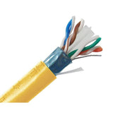 Cat.6 Riser Cable, 4 pair Solid STP, Yellow - We-Supply