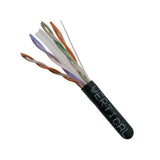 Cat6 Riser Cable, 4 pair Solid UTP, Black
