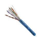 Cat6 Riser Cable, 4 pair Solid UTP, Blue