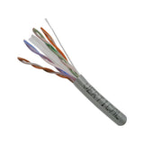 Cat6 Riser Cable, 4 pair Solid UTP, Gray