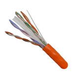 Cat6 Riser Cable, 4 pair Solid UTP, Orange