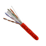 Cat6 Riser Cable, 4 pair Solid UTP, Red