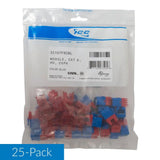 CAT6 RJ45 Keystone Jack for HD Style, Blue, 25 pack - We-Supply