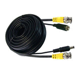 CCTV Video/Power Extension Cable: 2.1 x 5.5mm & BNC, 25 ft