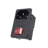 Chassis Mount IEC320 C14 Male Socket with Fuse & Switch
