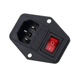 Chassis Mount IEC320 C14 Male Socket with Fuse & Switch