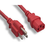 Computer Power Cord, IEC13 to L5-15P, Red, 3 foot