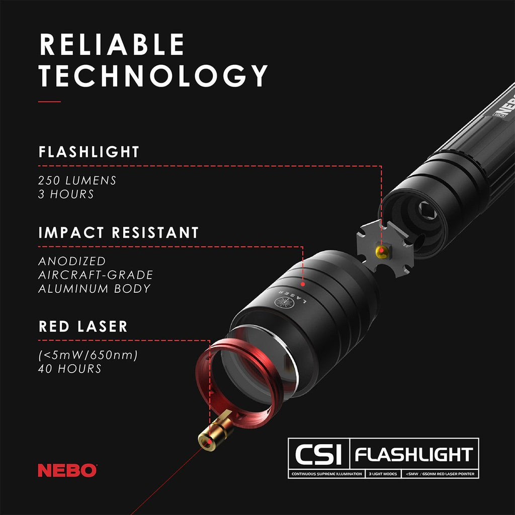 CSI LED Flashlight & Laser - We-Supply