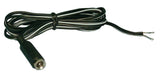 DC Power Cord, 2.1 x 5.5mm Jack to Bare Leads, 6 ft/22awg - We-Supply