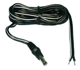 DC Power Cord, 2.1 x 5.5mm Plug to Bare Leads, 6FT/18awg