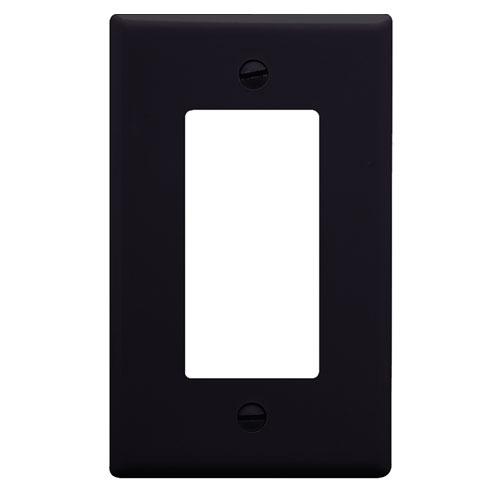 Decora Wall Plate Cover, 1 Gang, Black - We-Supply