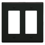Decora Faceplate Cover, 2 Gang, Black