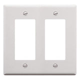 Decora Wall Plate Cover, 2 Gang, White - We-Supply