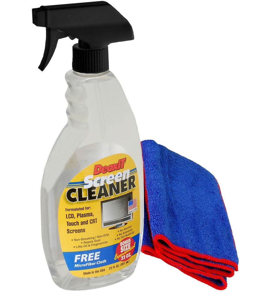 DEOXIT Screen Cleaner With Microfiber Cloth, 22 oz - We-Supply