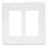 Double Gang White Decora Wall Plate Cover - We-Supply