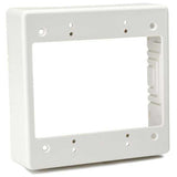 Dual Gang Junction Box, 1.5" Deep, PVC, Office White - We-Supply